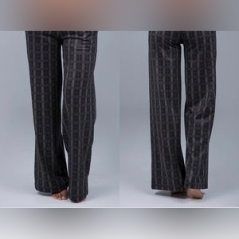 Kira Grace High Waist, Wide Leg, Brown Glen Plaid, SM, like new
